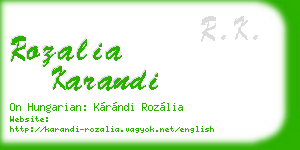 rozalia karandi business card